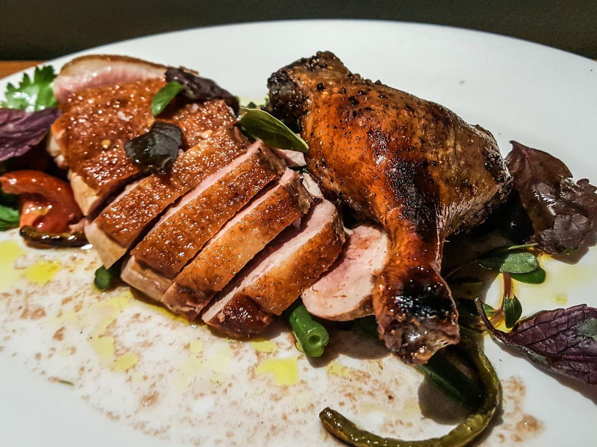Half duck with smoked leg at Cafe Du Pays