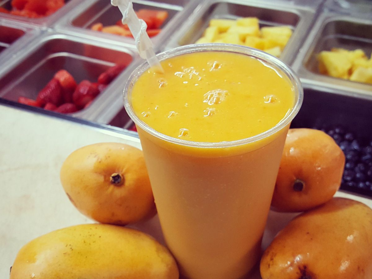 Mr. Natural’s mango smoothie