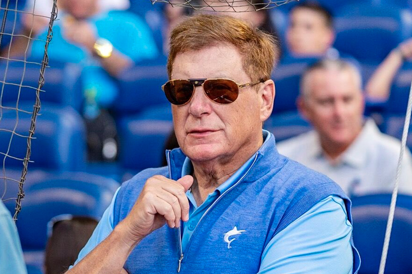 Miami Marlins principal owner Bruce Sherman attending a game in 2019