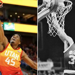 Utah Jazz's Donovan Mitchell and Darrell Griffith are both former Louisville players known for their high-flying dunks.