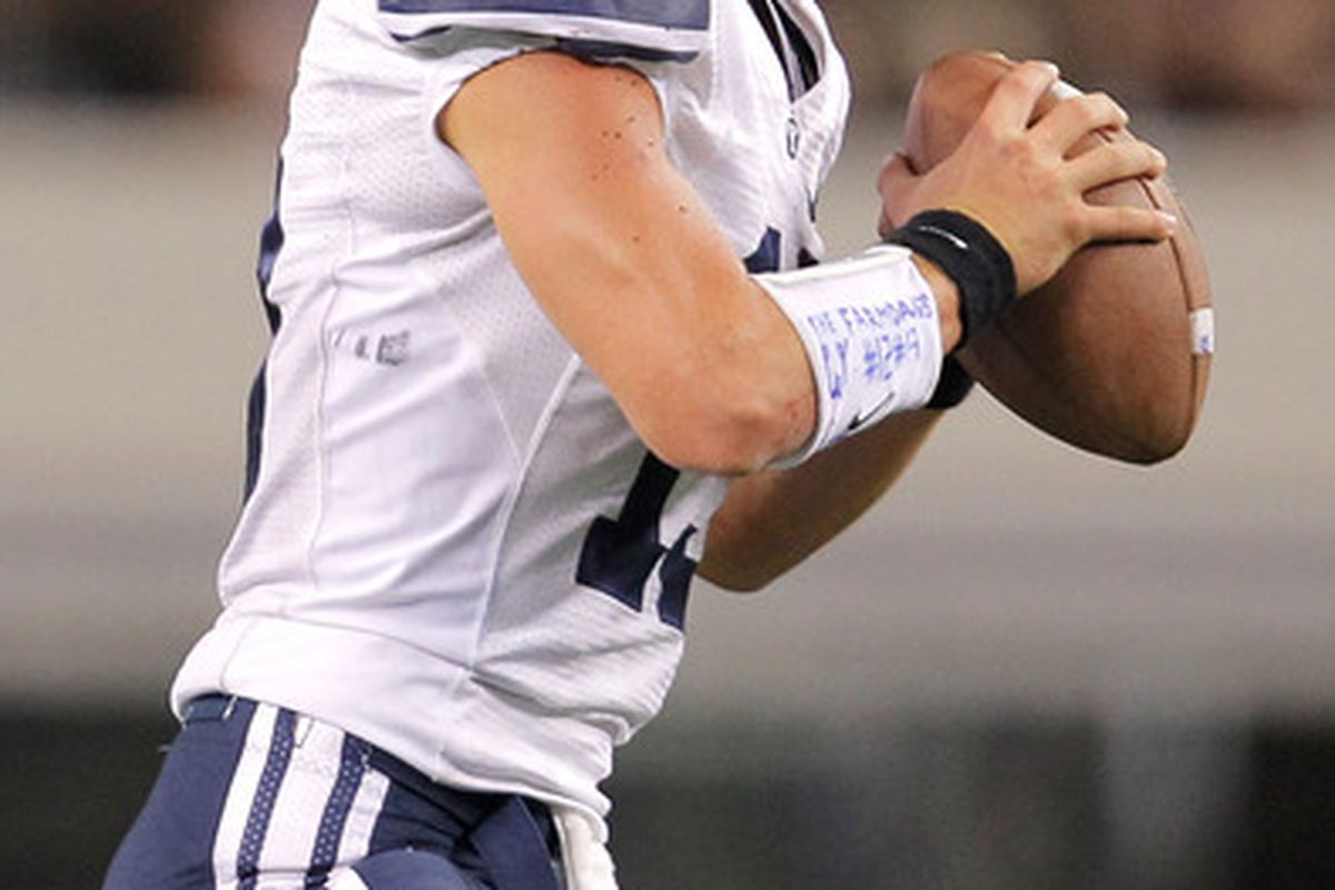 BYU Cougars quarterback Riley Nelson will have the position all to himself this season after performing well in 2011.
