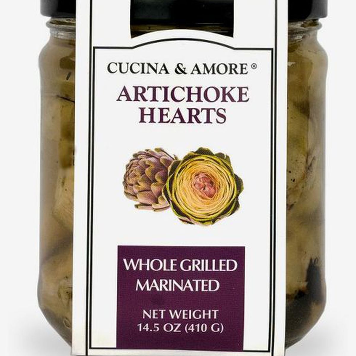 A jar of Artichoke hearts