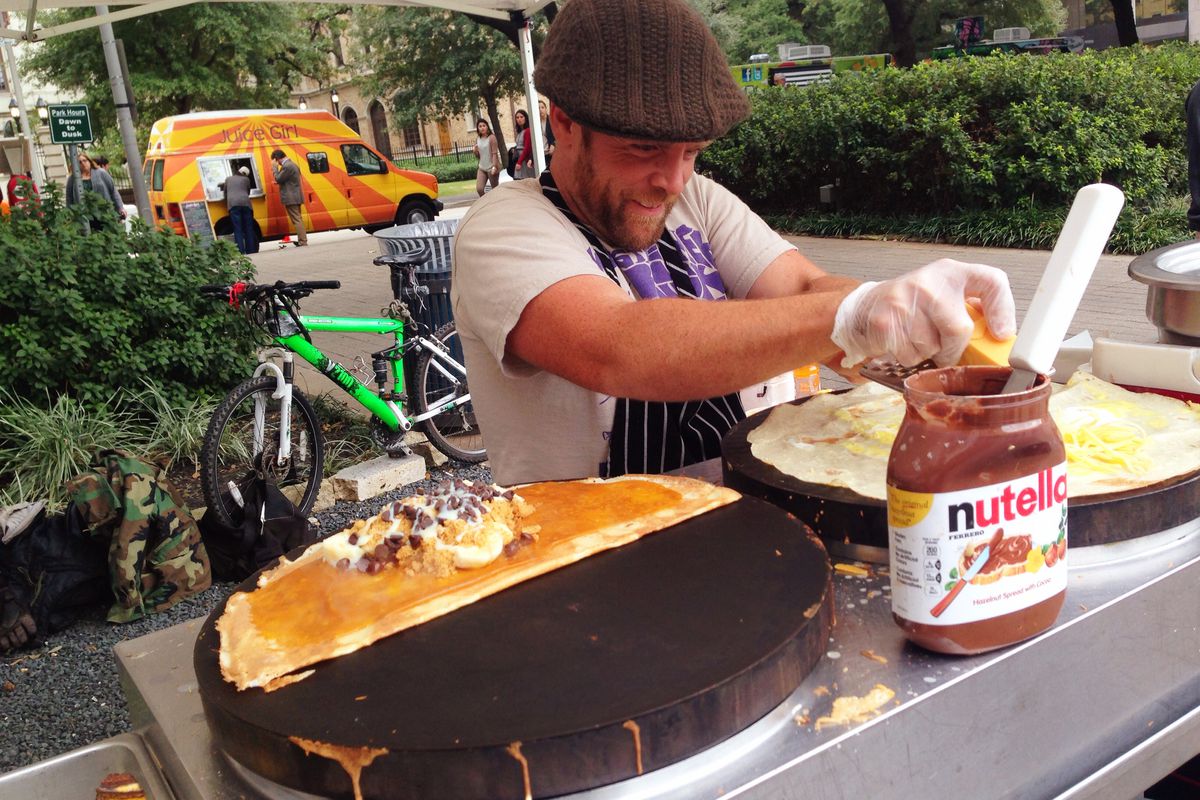 Sean Carroll, owner of Melange Creperie, may soon be slinging crepes from his own store with your help.