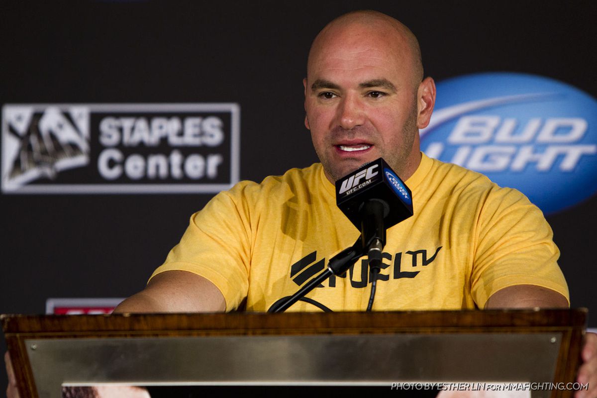 Dana White at the UFC On Fox 4 Pre Fight Press Conference. Photo by Esther Linn of MMA Fighting.