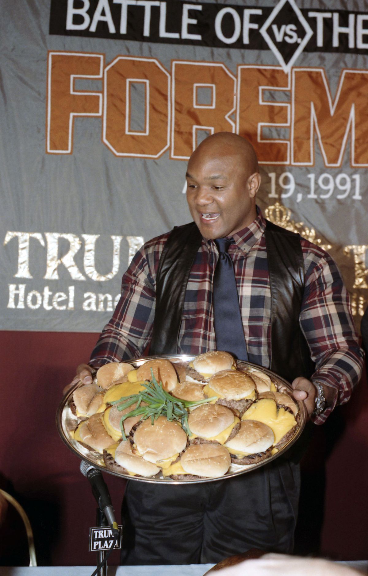 George Foreman and Evander Holyfield press conference