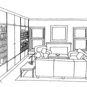 <p>Now You See It, Now You Don't: By concealing the TV behind built-in cabinets, there's less temptation to watch<br> it. Plus, lining the wall with bookshelves encourages reading<br> or studying without distraction from<br> the television.</p>