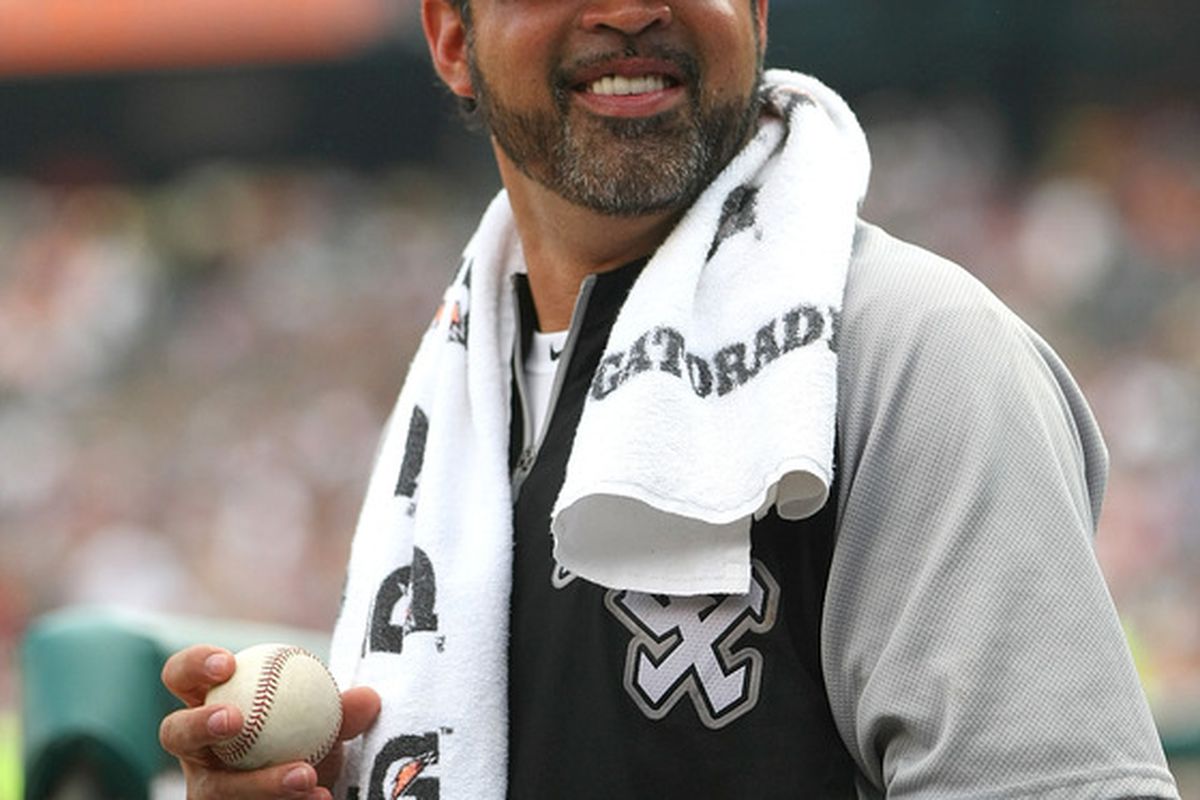 Ozzie Guillen smiles as his mission to self destruct the White Sox is now complete. (Photo by Dave Reginek/Getty Images)