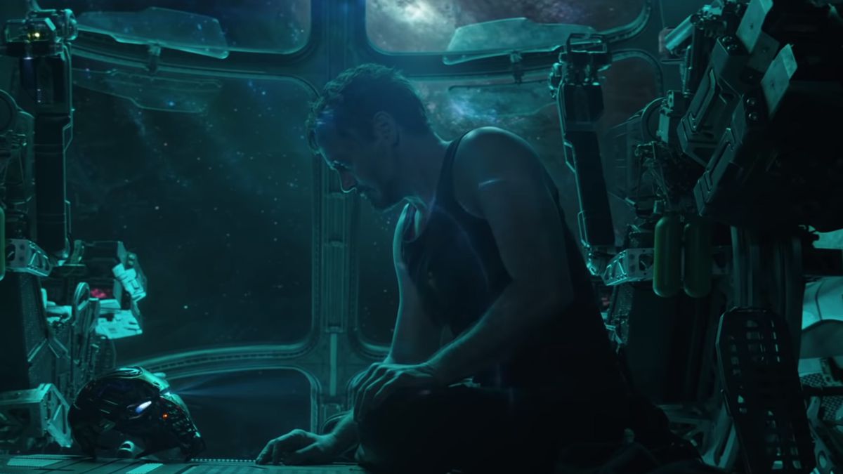 Avengers: Endgame - Tony Stark looking at his helmet