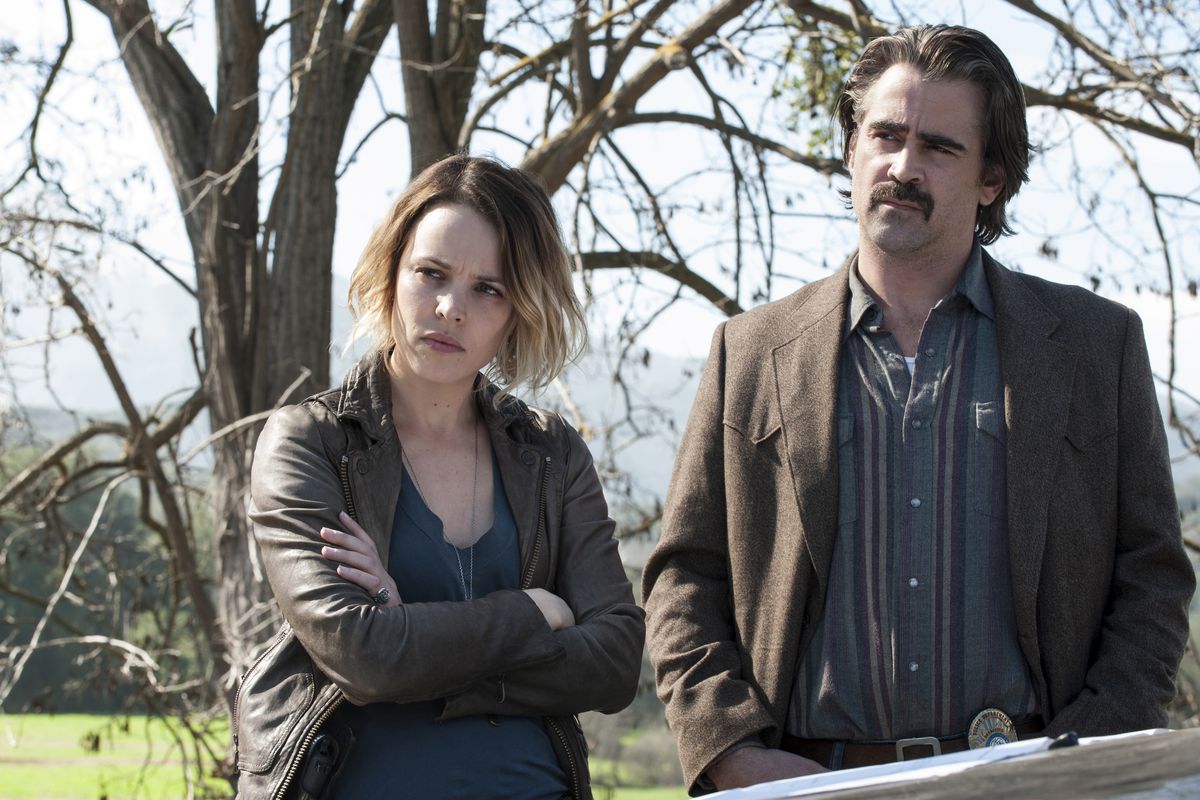 Rachel McAdams and Colin Farrell take the wheel for True Detective, season two. 