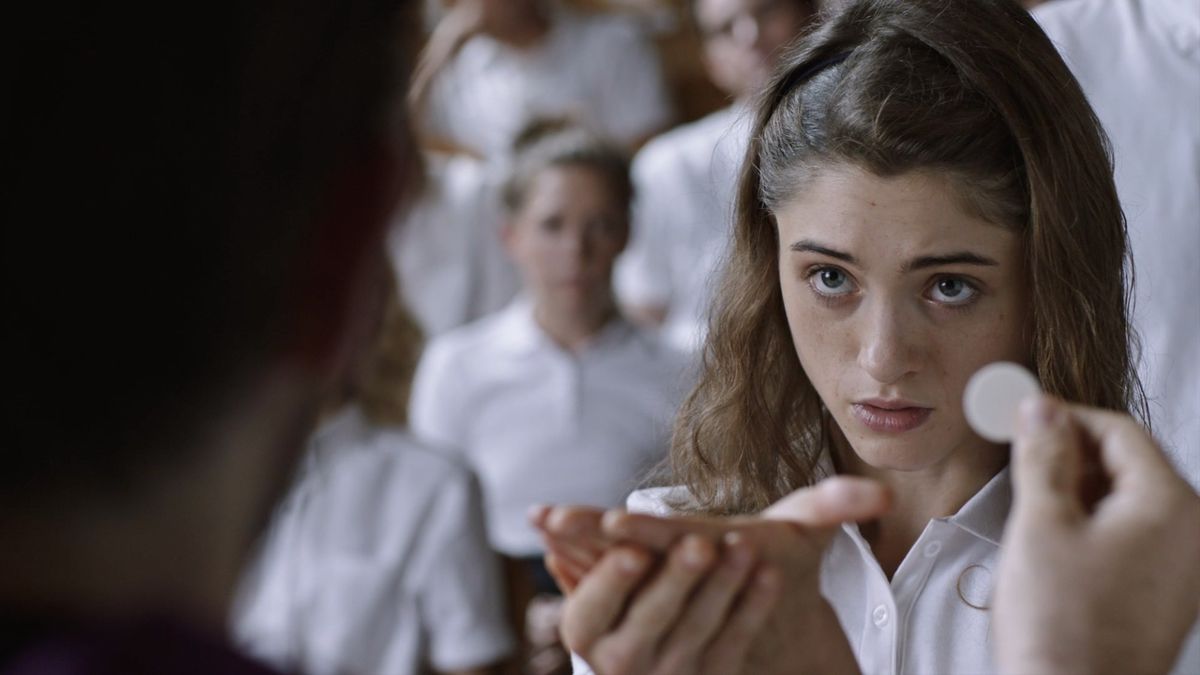 natalia dyer in yes, god, yes