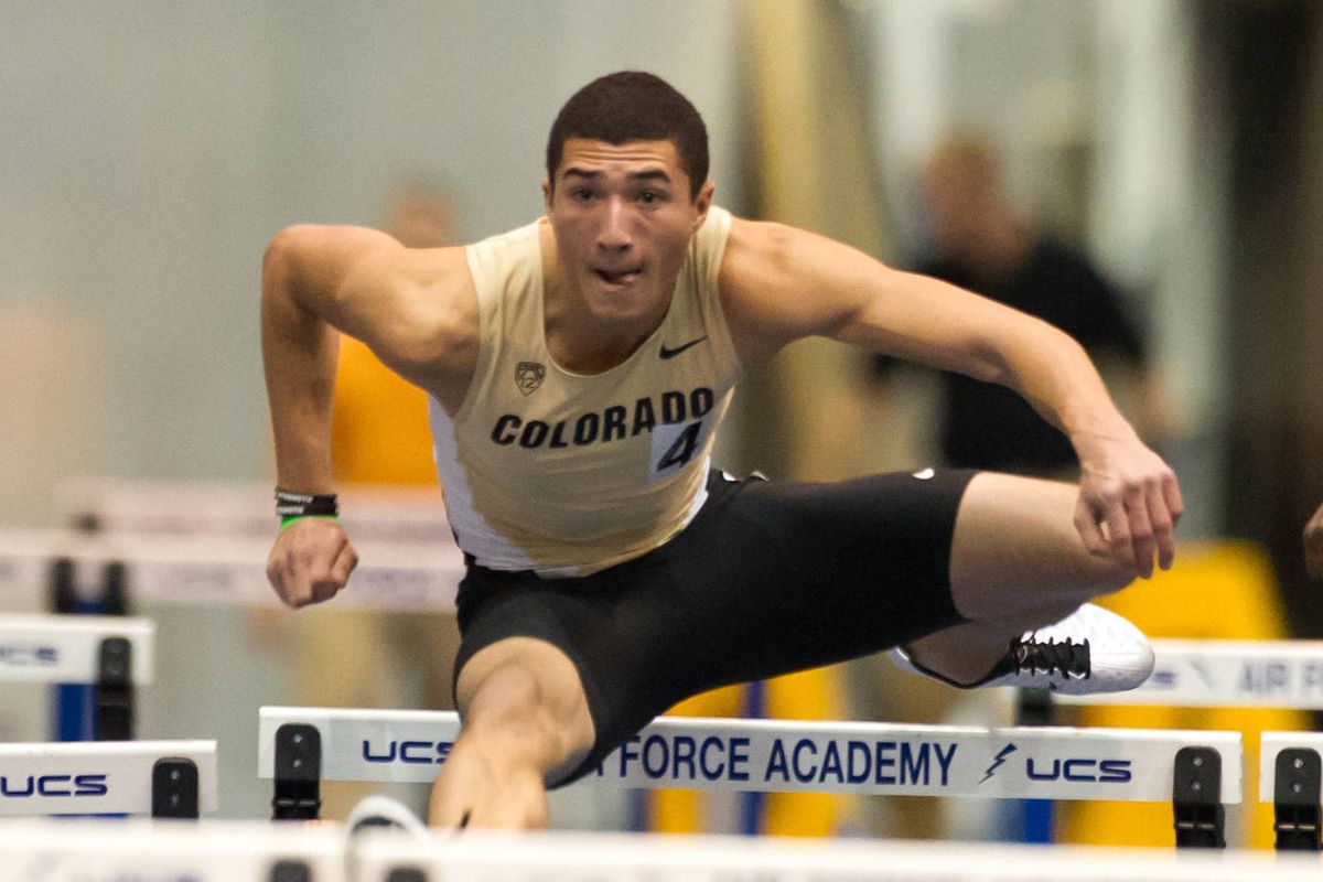 Jaron Thomas is one of the best hurdlers in the history of the Univ. of Colorado. And he's gay.