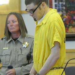Alex Whipple appears in 1st District Court for his sentencing hearing on Tuesday in Logan. Whipple was sentenced to life without the possibility of parole for murdering his niece Lizzy Shelley.