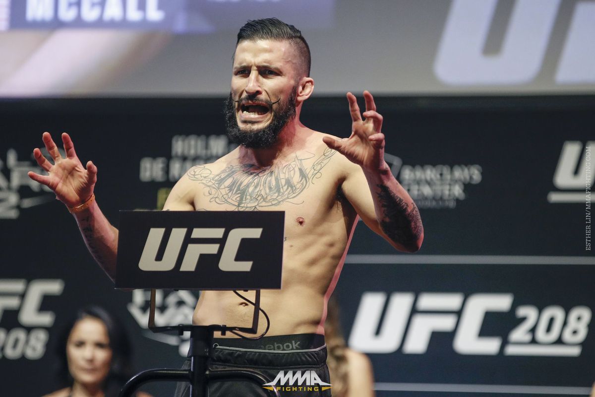Ian McCall weighs in for UFC 208 in Brooklyn.