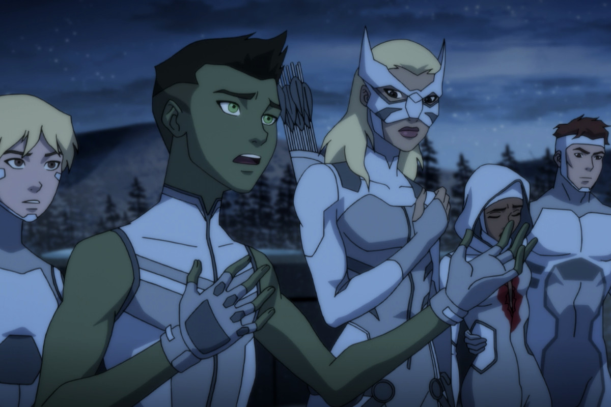 tara, beast boy, tigress, halo, and geo-force in young justice: outsiders