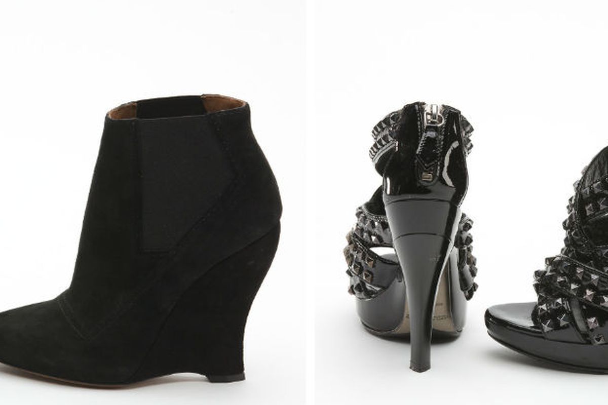 Alaïa booties and Burberry heels. Photos via <a href="http://fashionvault.ebay.com/kardashian">eBay</a>; click to expand.