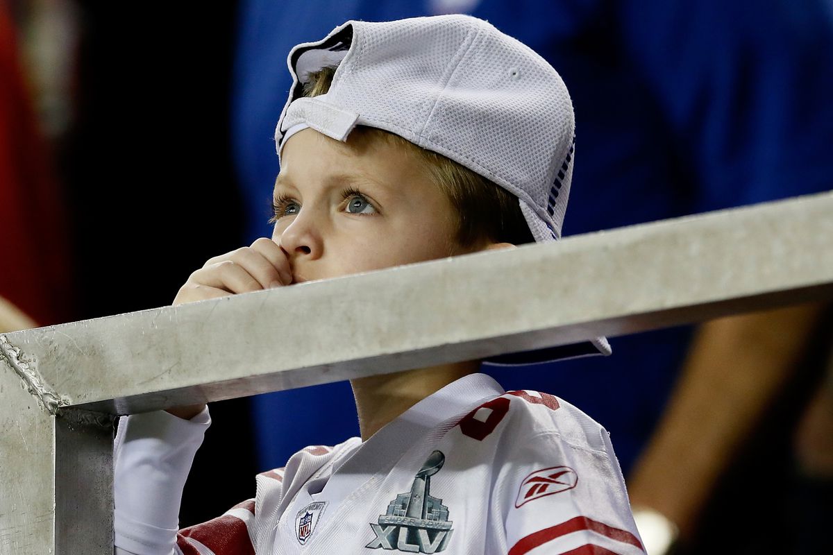 This young Giants' fan suffered through Sunday's game