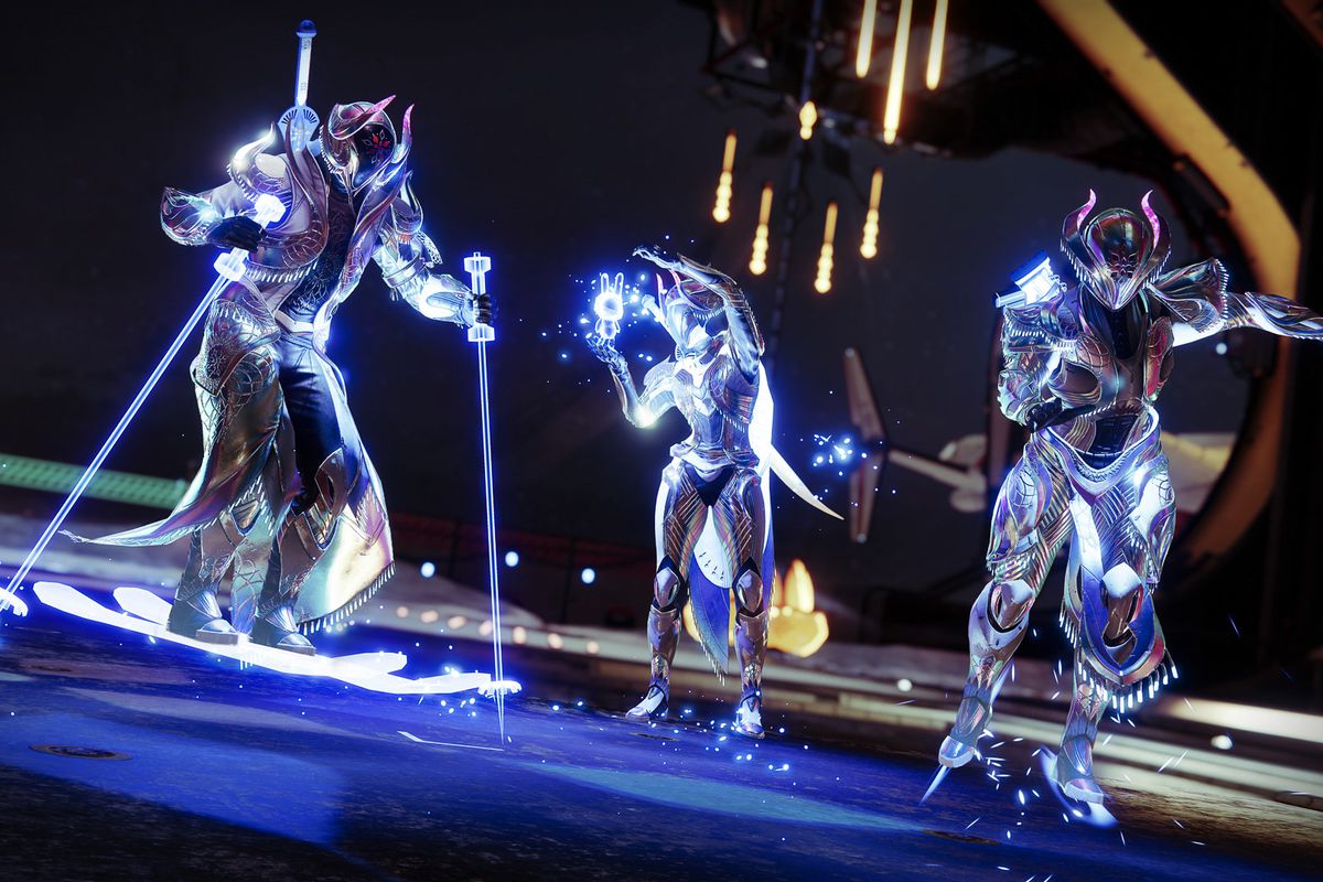 Guardians emote during the 2021 Dawning event