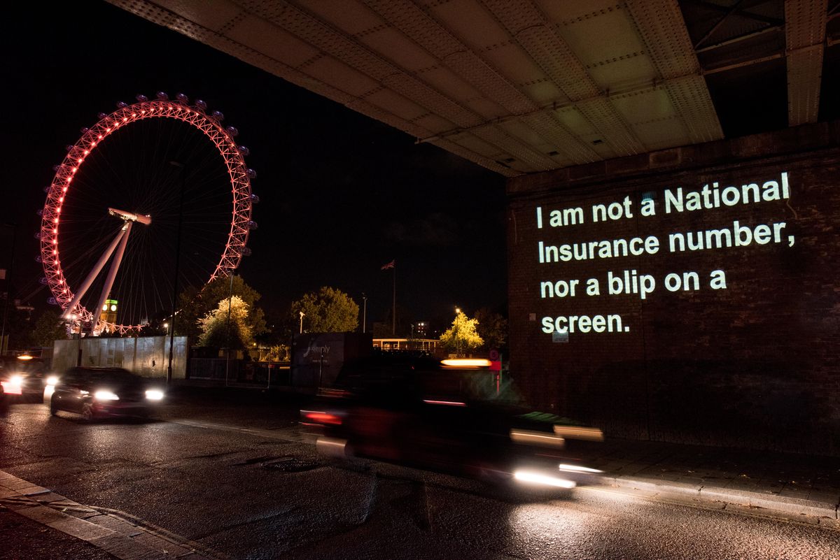 I, Daniel Blake - Projection Onto Houses Of Parliament