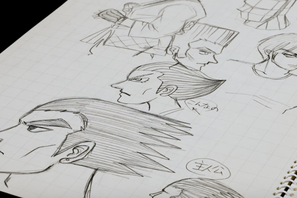 Early Tekken 1 sketches show Jin and Paul’s heads