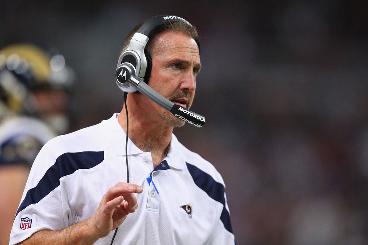 Head coach Steve Spagnuolo of the St. Louis Rams couldn't get it straight with his offensive coordinator on a key series at the very end of the second quarter. 