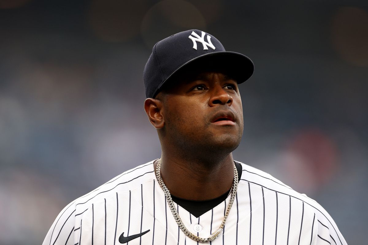 Luis Severino reacts during a rough third inning.
