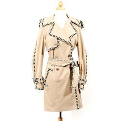 Chanel tan boucle and sequin trim trench coat, $2,800