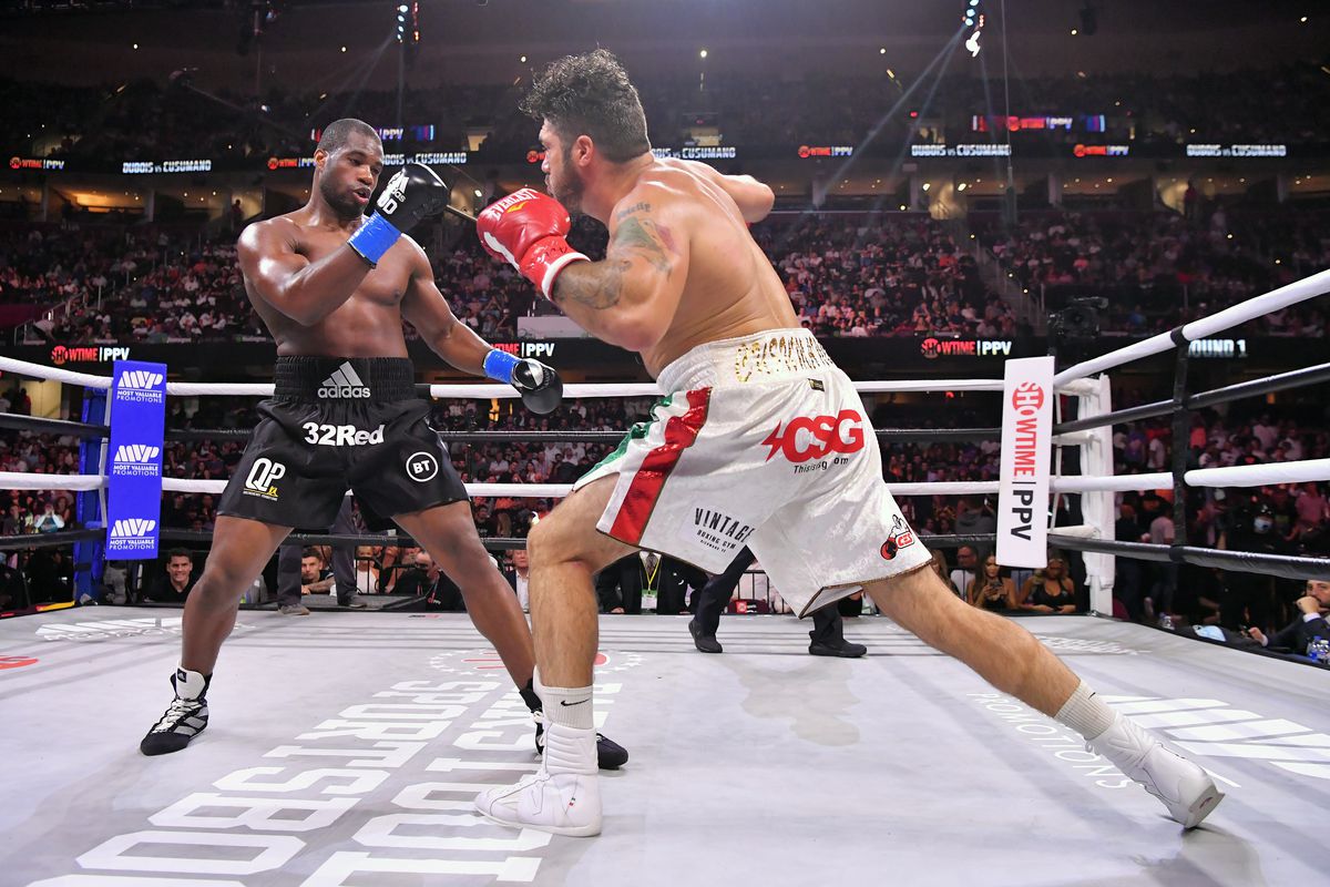 Daniel Dubois fights Juan Carlos Rubio in their heavyweight bout during a Showtime pay-per-view event at Rocket Morgage Fieldhouse on August 29, 2021 in Cleveland, Ohio.