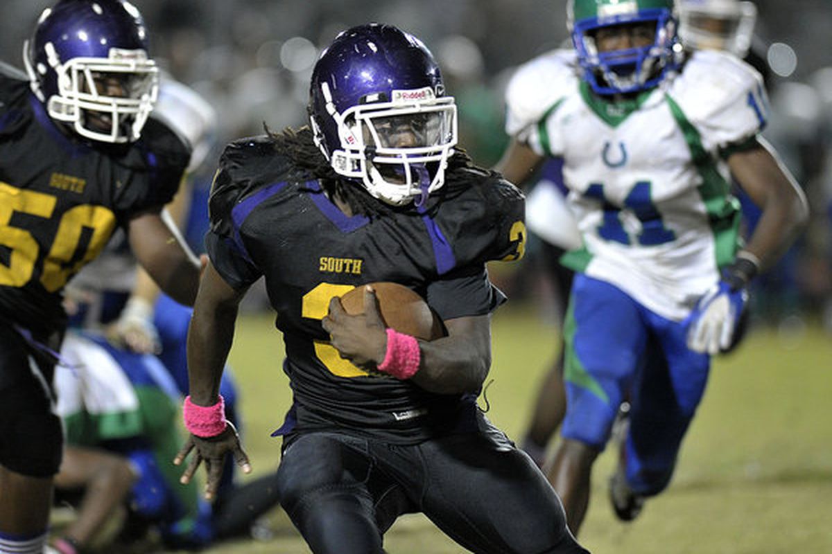 Alex Collins, of Plantaton, FL, is a top running back prospect and is visiting this weekend.