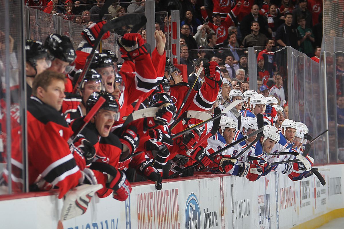 Let's hope we see similar cheering from the bench in this series.  (Photo by Bruce Bennett/Getty Images)