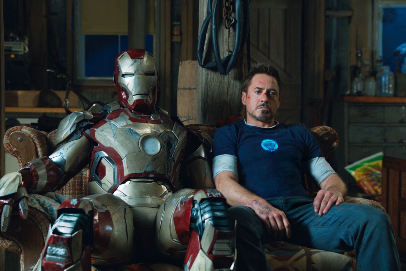Robert Downey, Jr. as Tony Stark/Iron Man in "Iron Man" (2008)