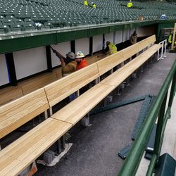 Seating in dugout