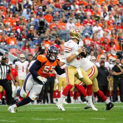 Scenes from the preseason game between San Francisco 49ers and Denver Broncos in Denver, Colorado on August 19, 2019.