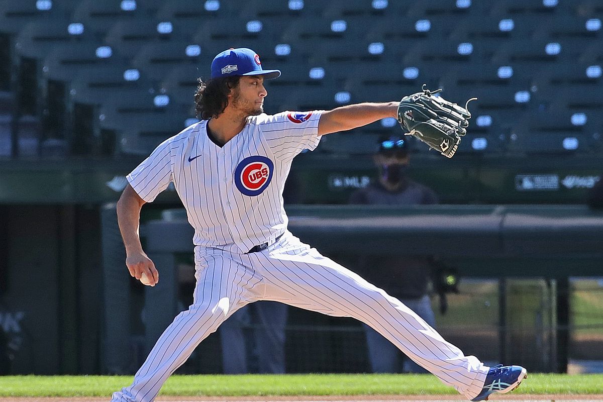 The Cubs’ Yu Darvish led the National League in victories and was second to the Reds’ Trevor Bauer in ERA during the pandemic-shortened season.