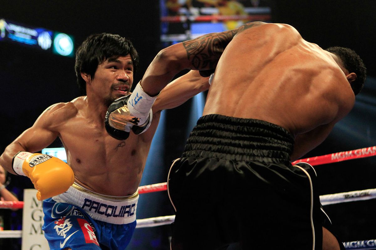 Manny Pacquiao's May 7 fight with Shane Mosley just might have set a new Pacquiao pay-per-view record. (Photo by Chris Trotman/Getty Images)