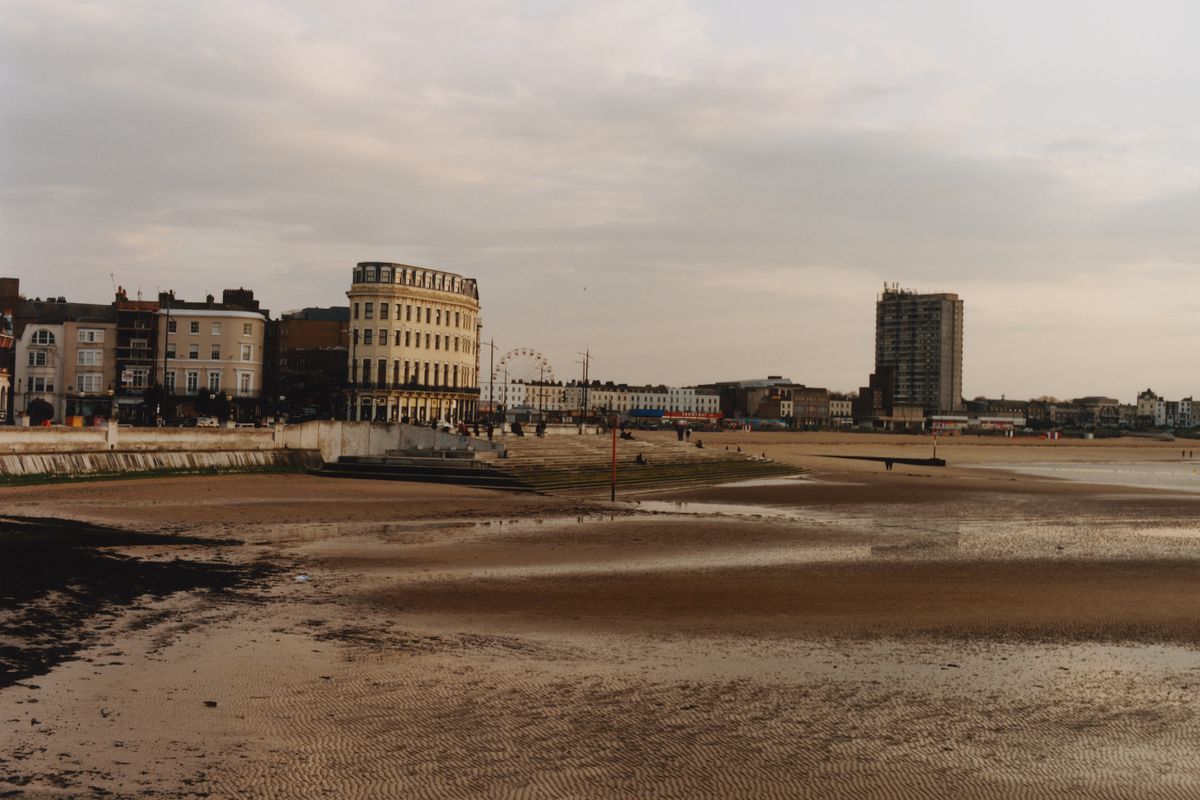Sargasso will sit on Margate’s Harbour Arm overlooking the bay and the old town. Here, photographed with the tide out