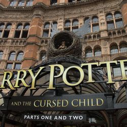 A general view of the Palace Theatre in central London which is showing "Harry Potter and the Cursed Child," on Saturday, July 30, 2016. Based on an original new story by J.K. Rowling, John Tiffany and Jack Thorne, it is the eighth story in the Harry Potter series and is the first of the stories to be presented on stage.