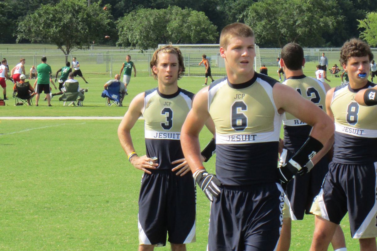 Jake Oliver (foreground) at 7on7 in 2012