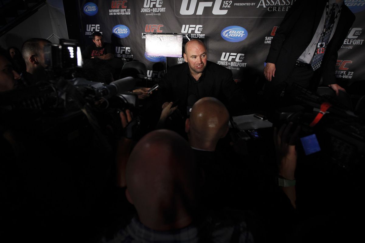 Dana White will answer questions from the media at the UFC 156 post-fight press conference.
