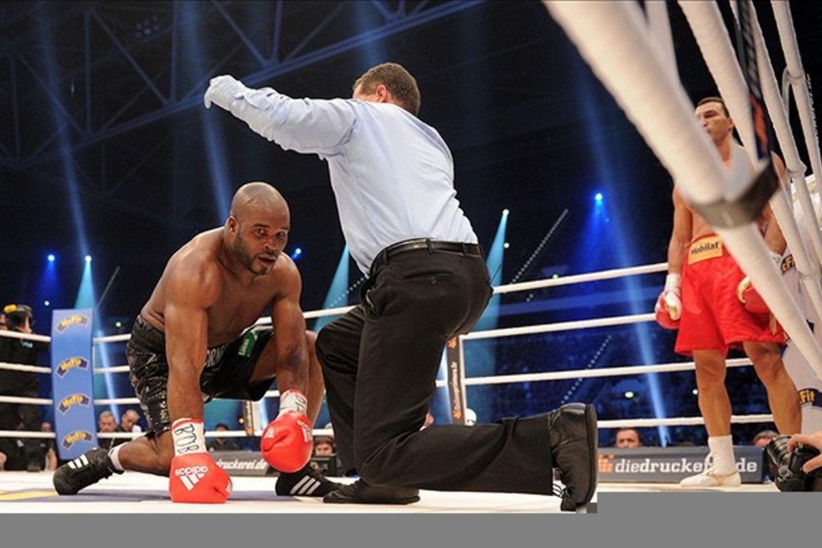 Jean-Marc Mormeck was so bad against Wladimir Klitschko that he might be perfect for Denis Lebedev. (Photo by Tim Groothuis/Witters Sport via US PRESSWIRE)