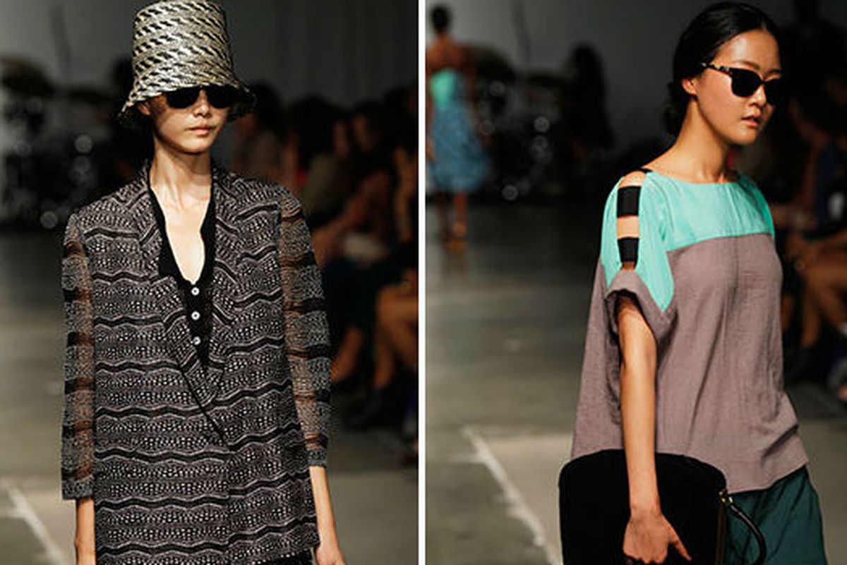 Two looks from Rachel Comey's Spring 12 collection, which will be online at rachelcomey.com this week.