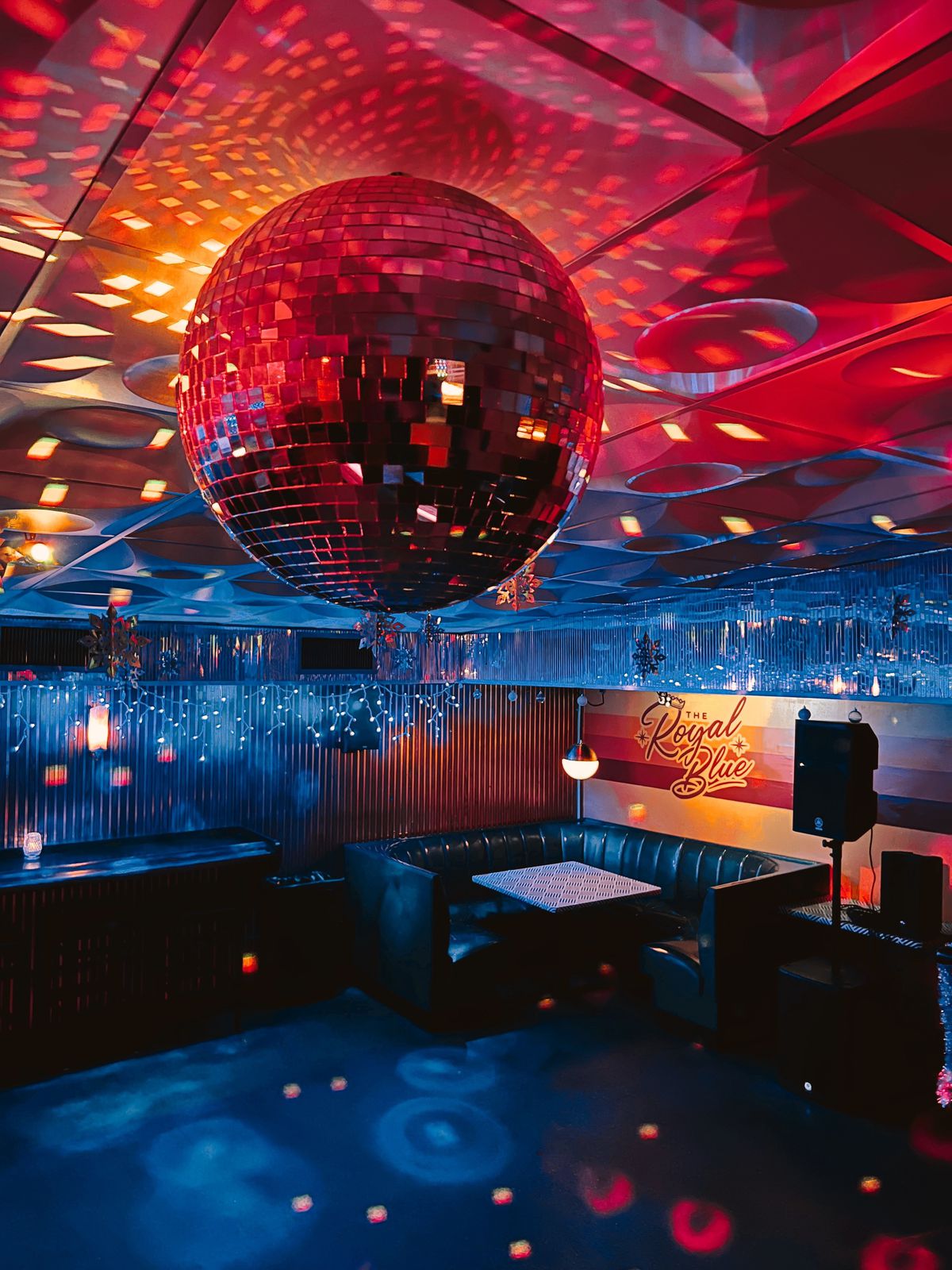 disco ball at Royal Blue in Baltimore