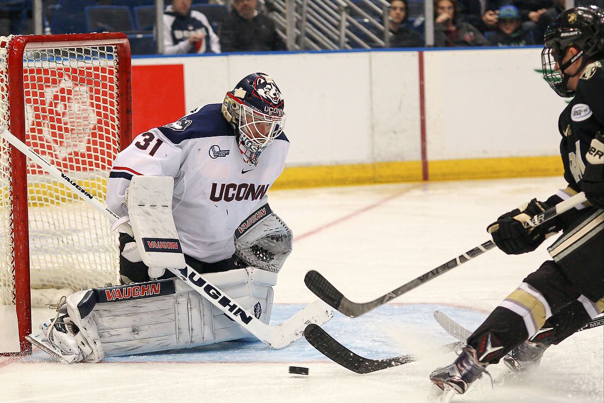 UConn goalie Rob Nichols may not play tonight against Vermont