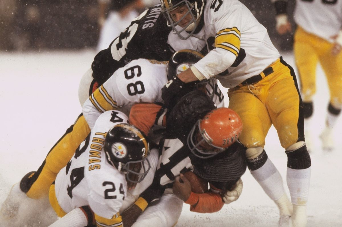 Pittsburgh Steelers Jack Ham, L.C. Greenwood, and J.T. Thomas