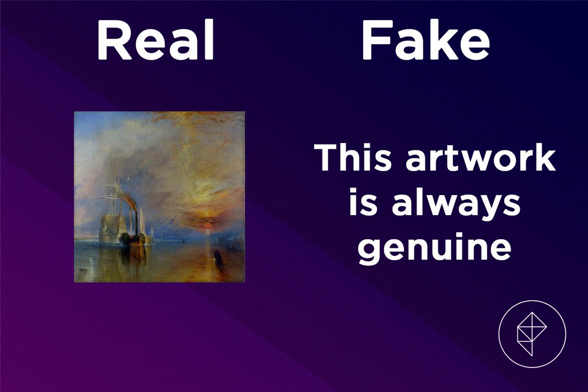 A confirmation that the Glowing Painting is always real