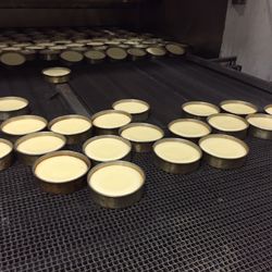 The large oven cooks hundreds of cheesecakes at once. | Sun-Times Staff