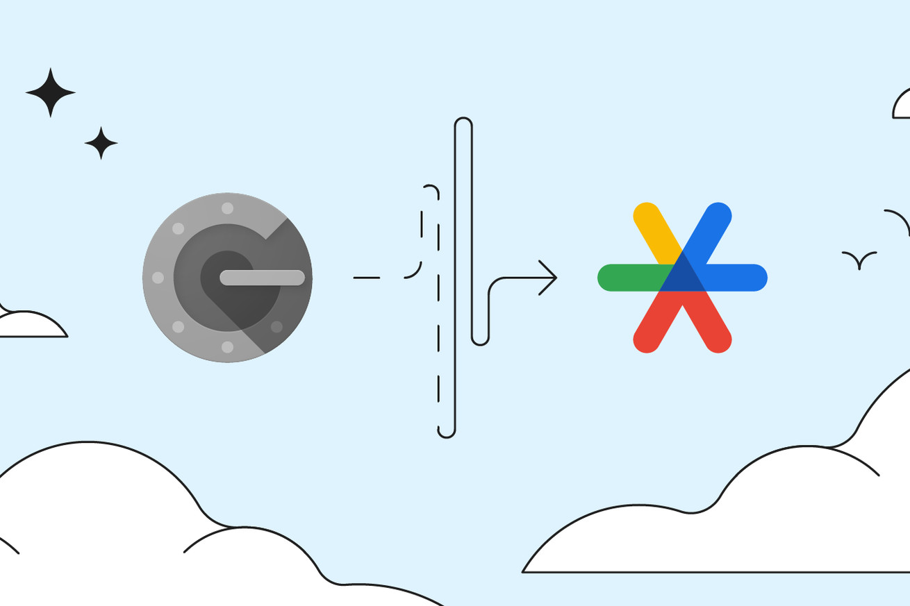 An illustration of the new Google Authenticator logo.