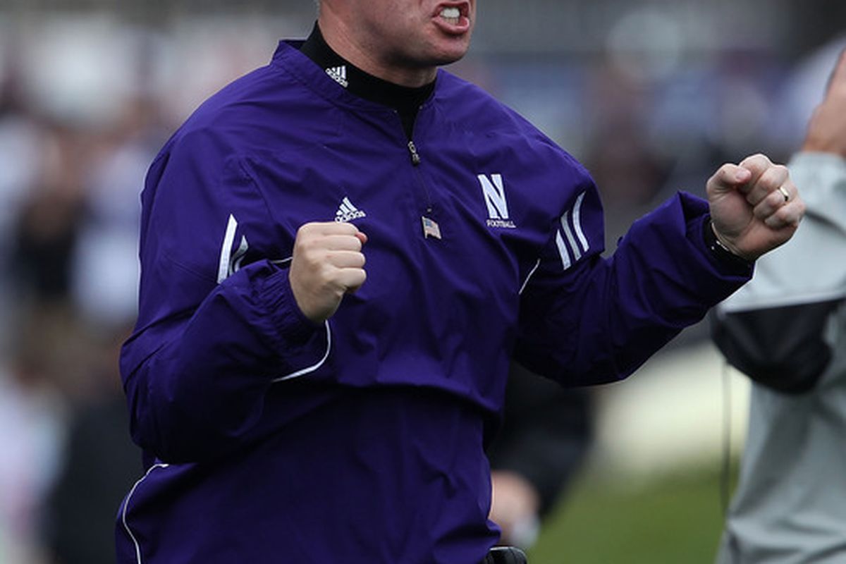 We still reserve the right to use a silly photo of Pat Fitzgerald.  (Photo by Jonathan Daniel/Getty Images)