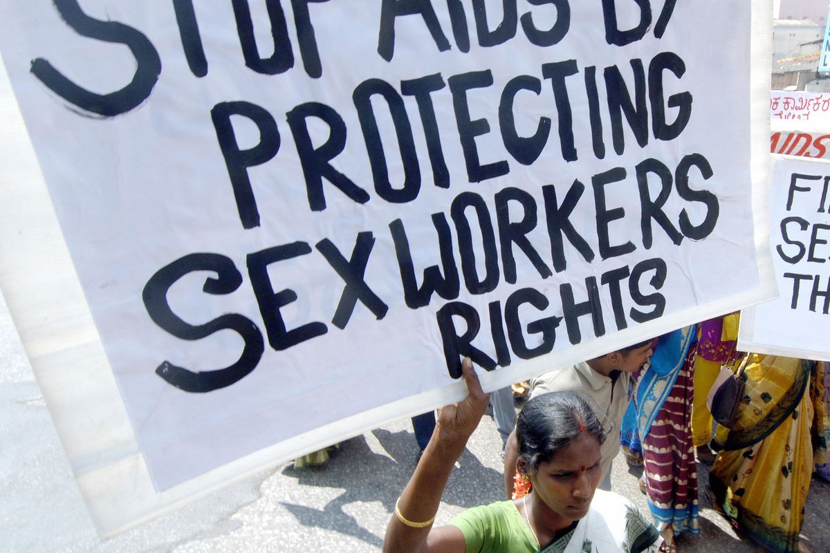 Sex worker rally in Bangalore, India