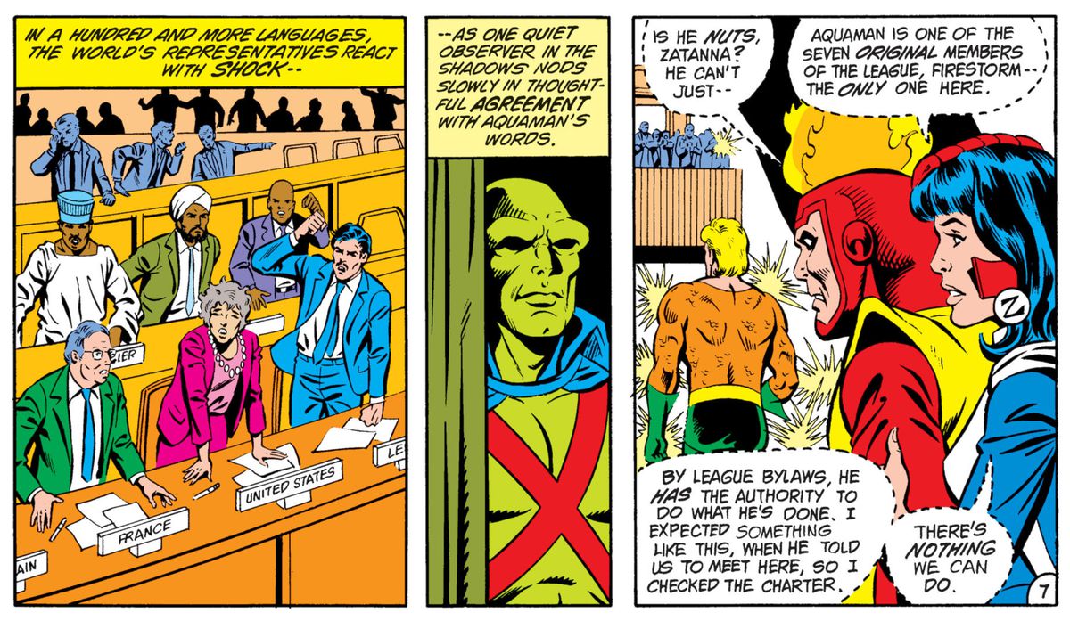 From Justice League of America Annual #2, DC Comics (1984).