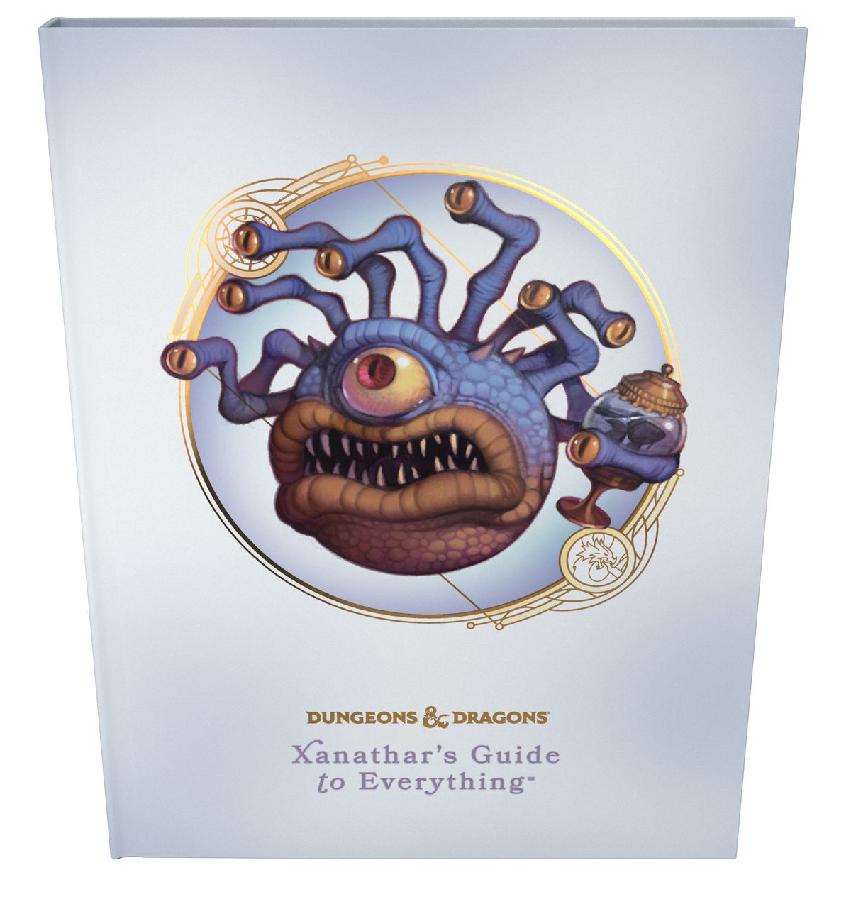 Collector’s Edition cover of Xanathar’s Guide to Everything, featuring a white background and gold foil.